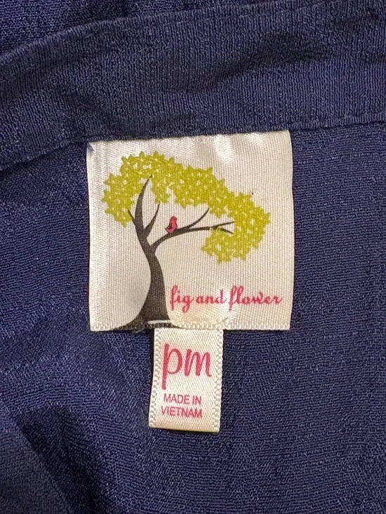 Fig and flower by Anthropologie Navy Maxi Dress with Floral Embroidery Size M - Picture 15 of 16